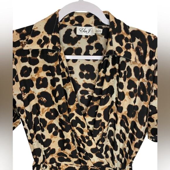 ELIZA J Animal Print Midi Shirtdress Size 6 EUC $138 MSRP - Picture 7 of 16